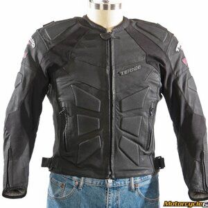 Teknic Leather Motorcycle Jacket 44 with gloves